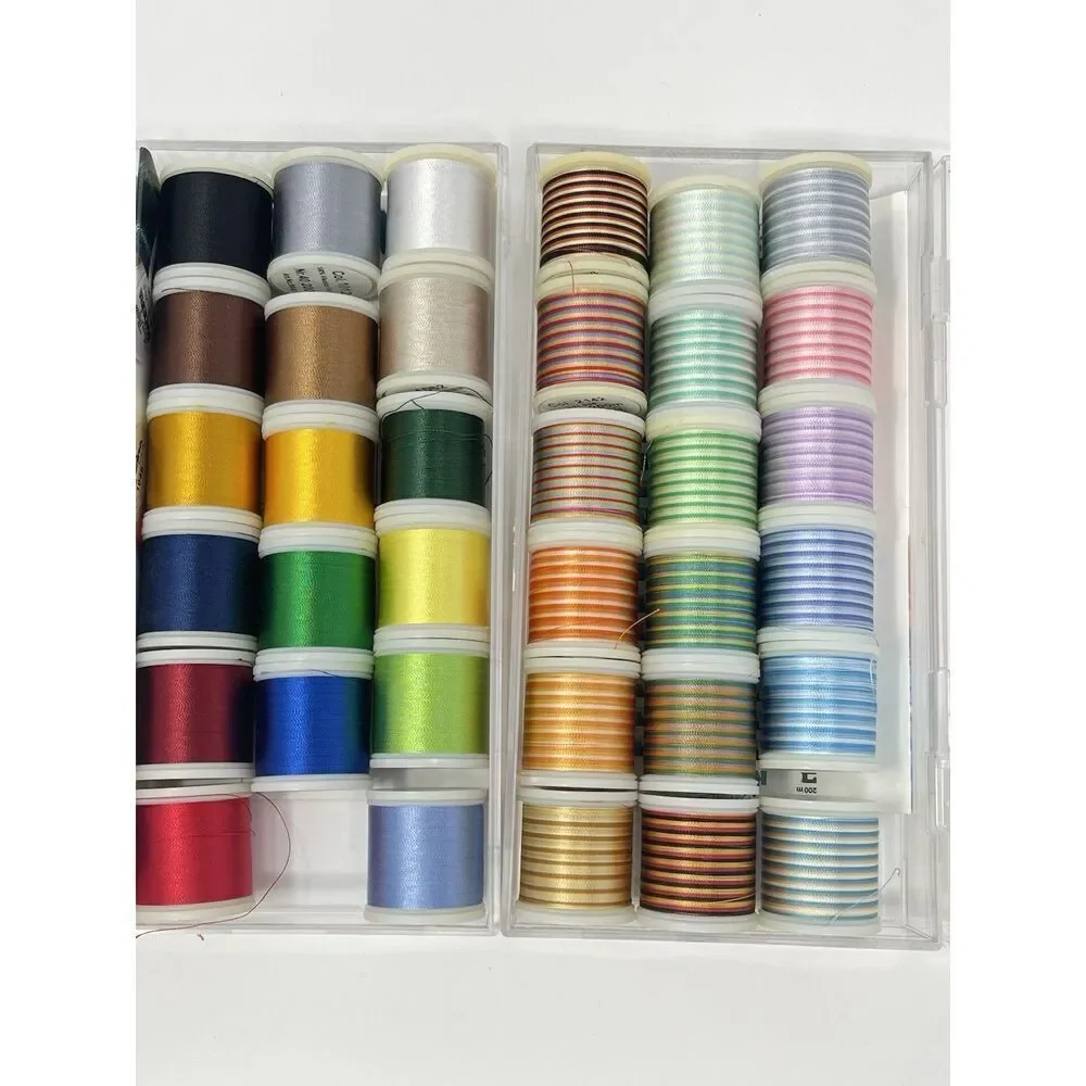 Lot of 35 Spools Madeira Rayon Filament Thread 200m Mixed Colors 33 NEW 2 Used